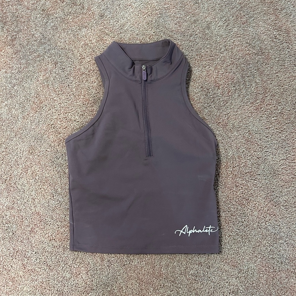 Alphalete pulse zip tank